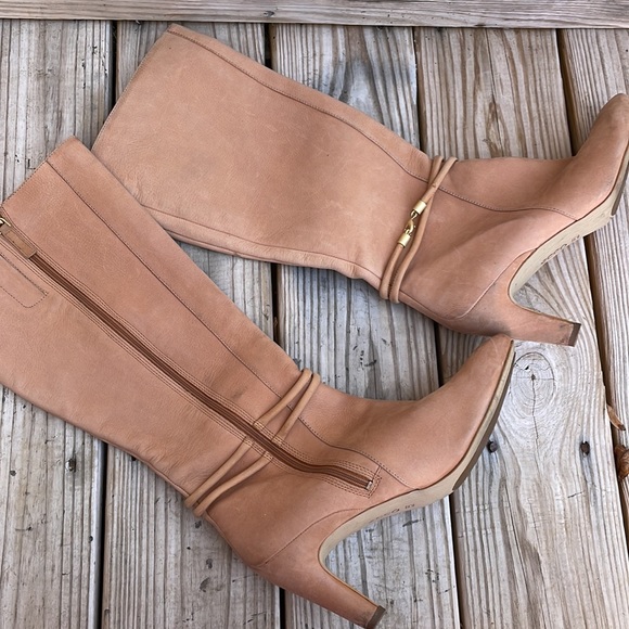 ECCO Tall Camel Colored Boots Size 41 - Picture 5 of 12